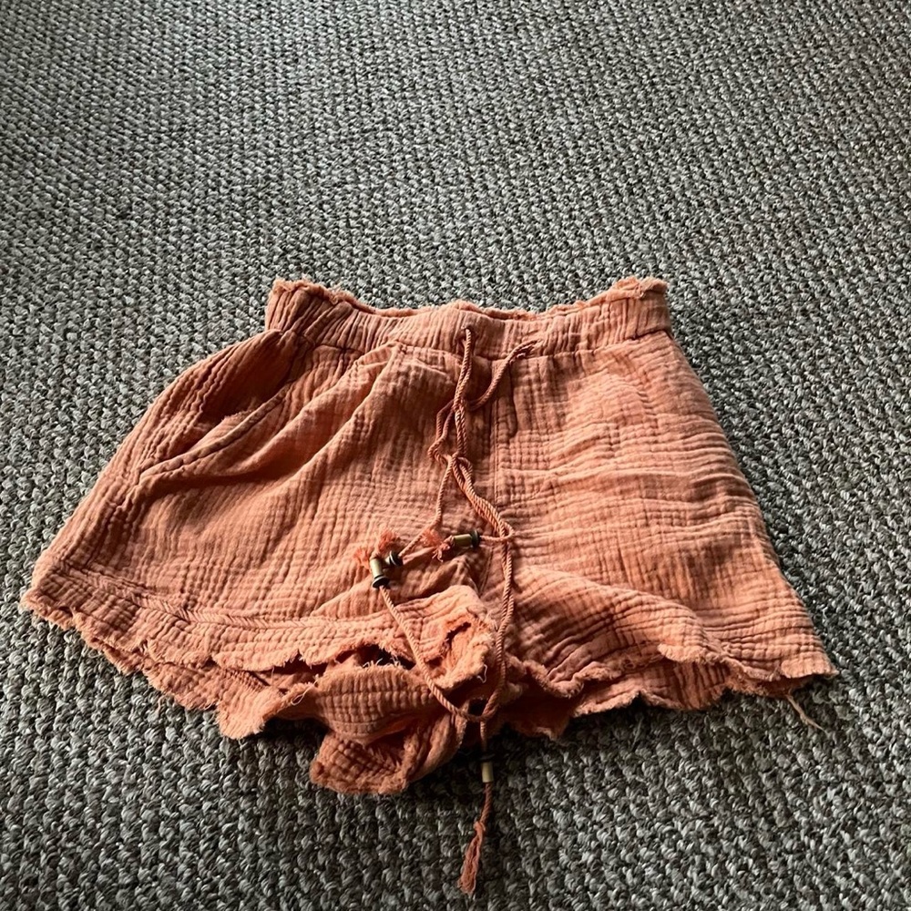Indigo Rein High Waist Rust Shorts